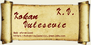 Kokan Vulešević vizit kartica